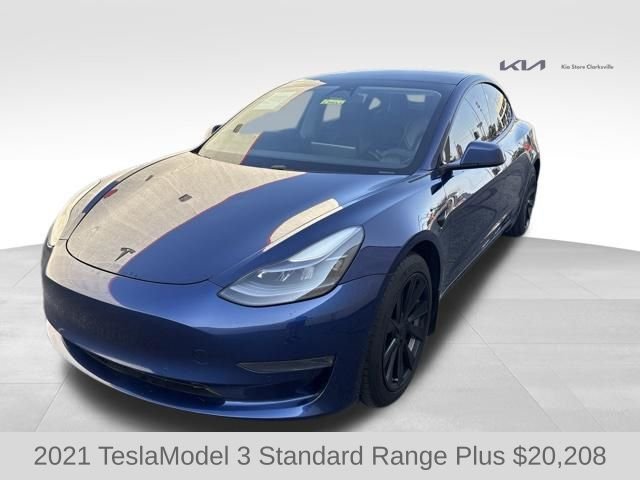 Used 2021 Deep Blue Metallic Tesla Standard Range Plus image 4