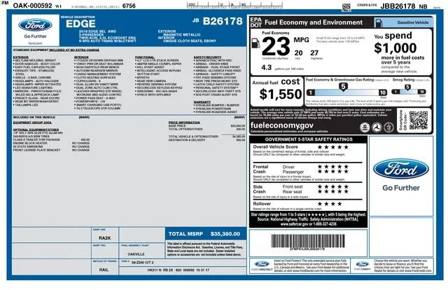 2018 Ford Edge SEL AWD's photo
