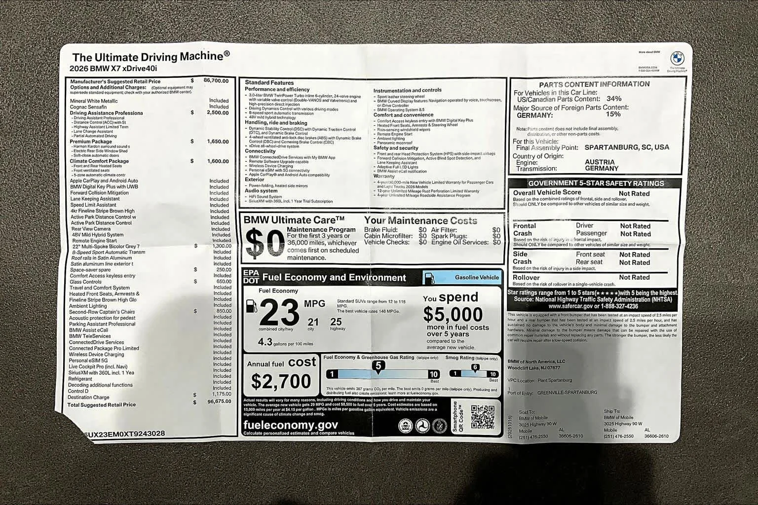New 2026 Mineral White Metallic BMW xDrive40i image 20