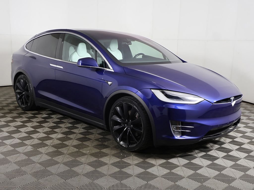 Used 2018 Tesla Model X 100D with VIN 5YJXCAE25JF120529 for sale in Parma, OH