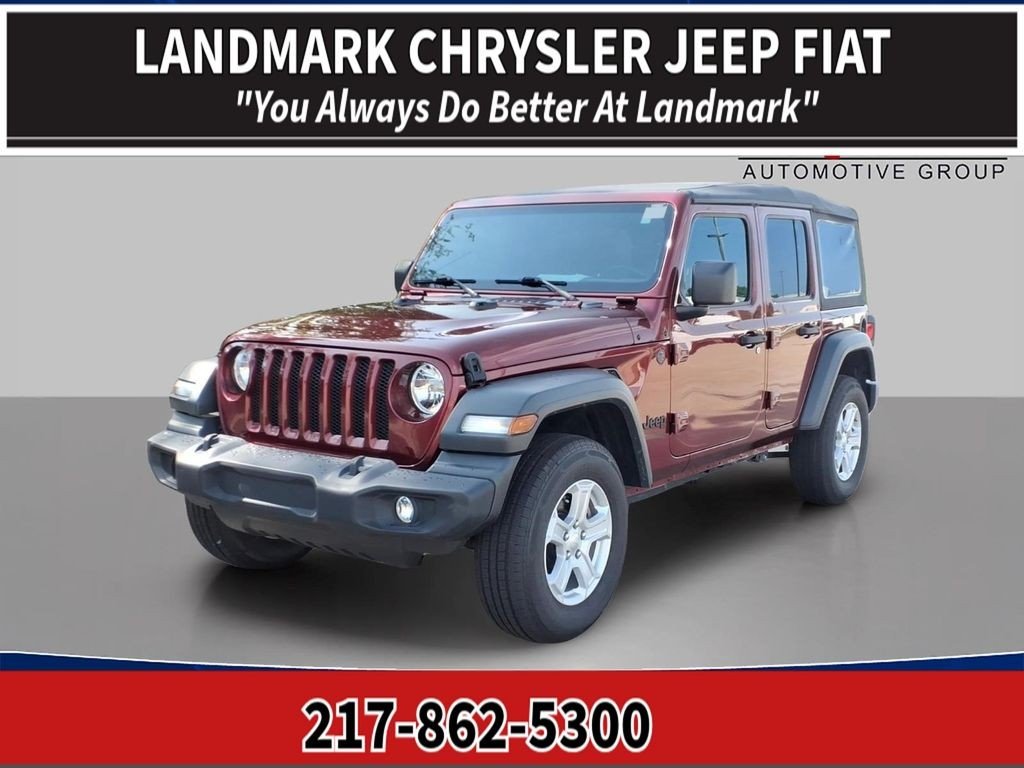 Used 2022 Snazzberry Pearlcoat Jeep Unlimited Sport S image 1