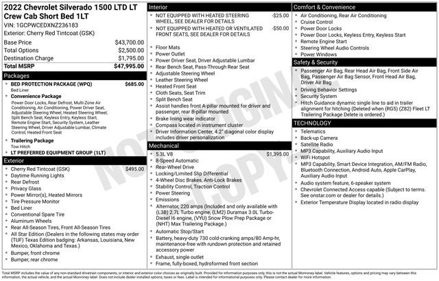 Used 2022 Red Chevrolet LT image 16