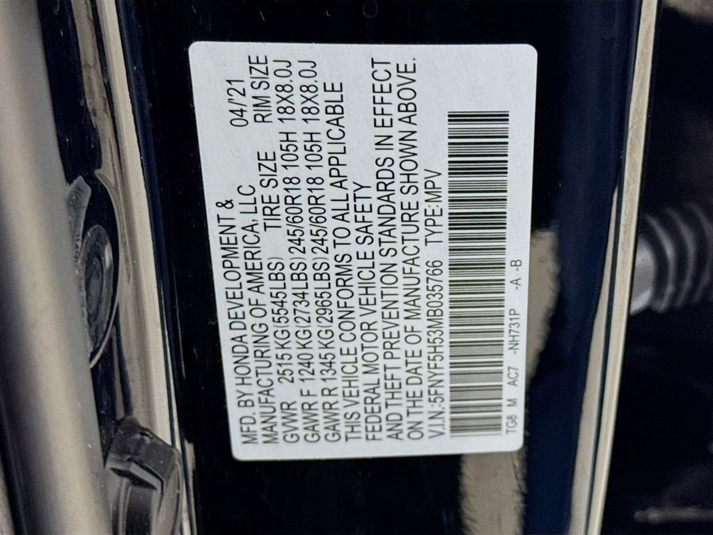Certified Used 2021 Black Honda EX-L image 45