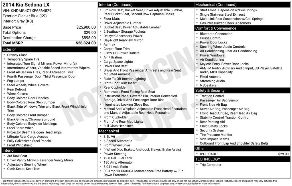 Used 2014  Kia LX image 2