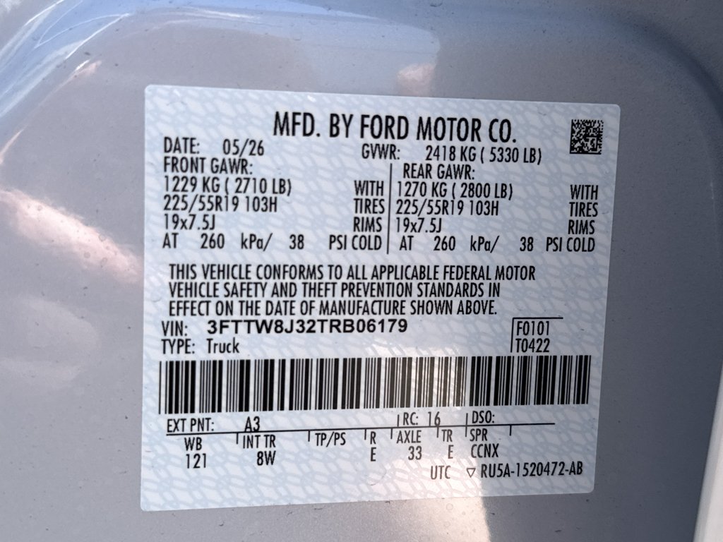 New 2026 Space White Metallic Ford XLT image 29