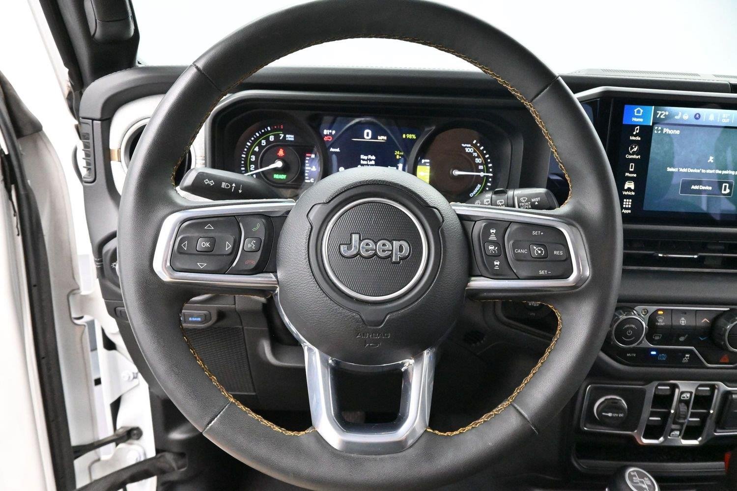 Used 2024 Bright White Clearcoat Jeep Sahara image 15