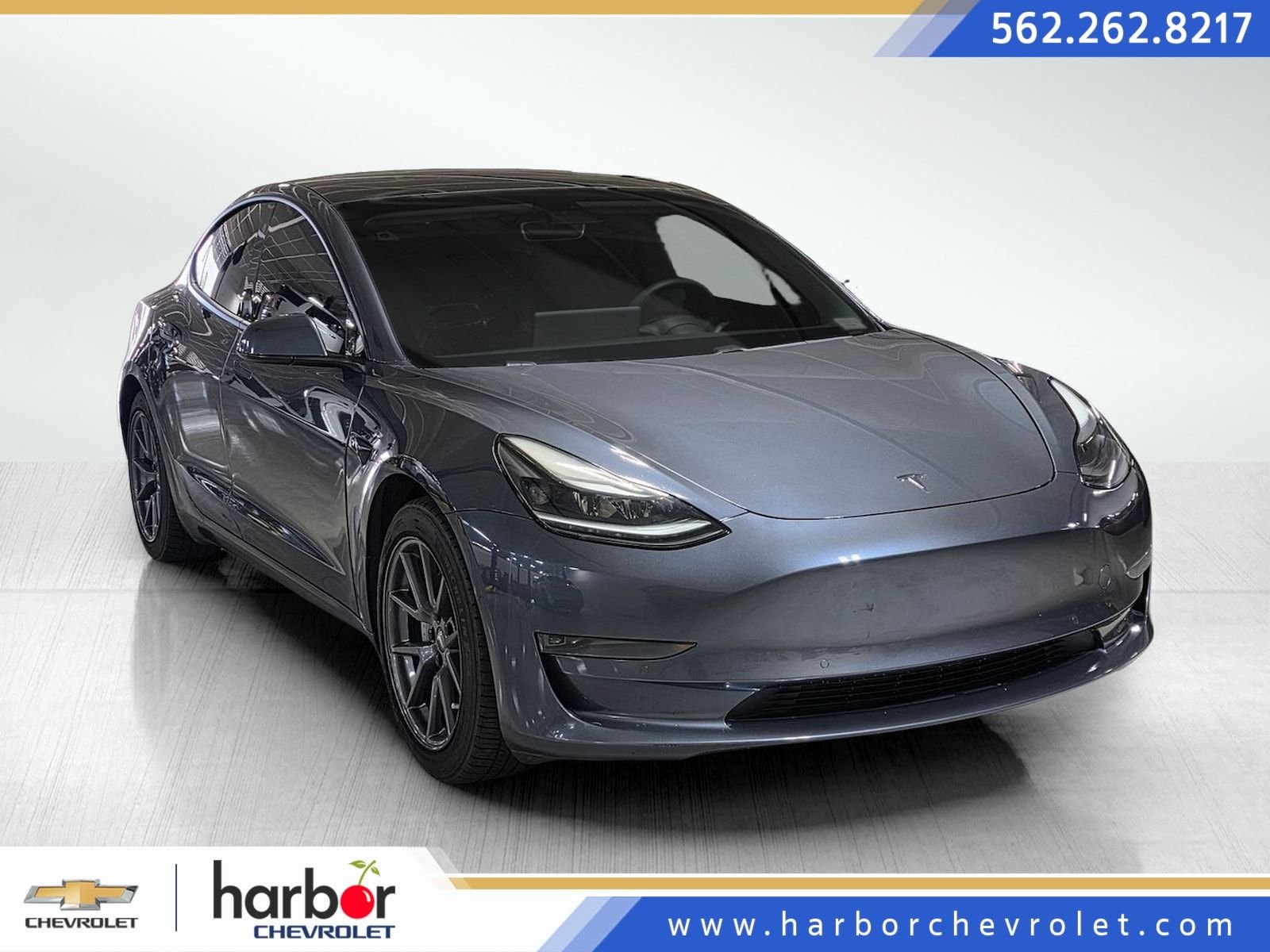 Used 2021 Solid Black Tesla Standard Range Plus image 1