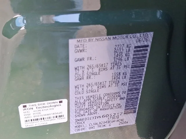 New 2027 Tactical Green Metallic Nissan Crew Cab SV image 29