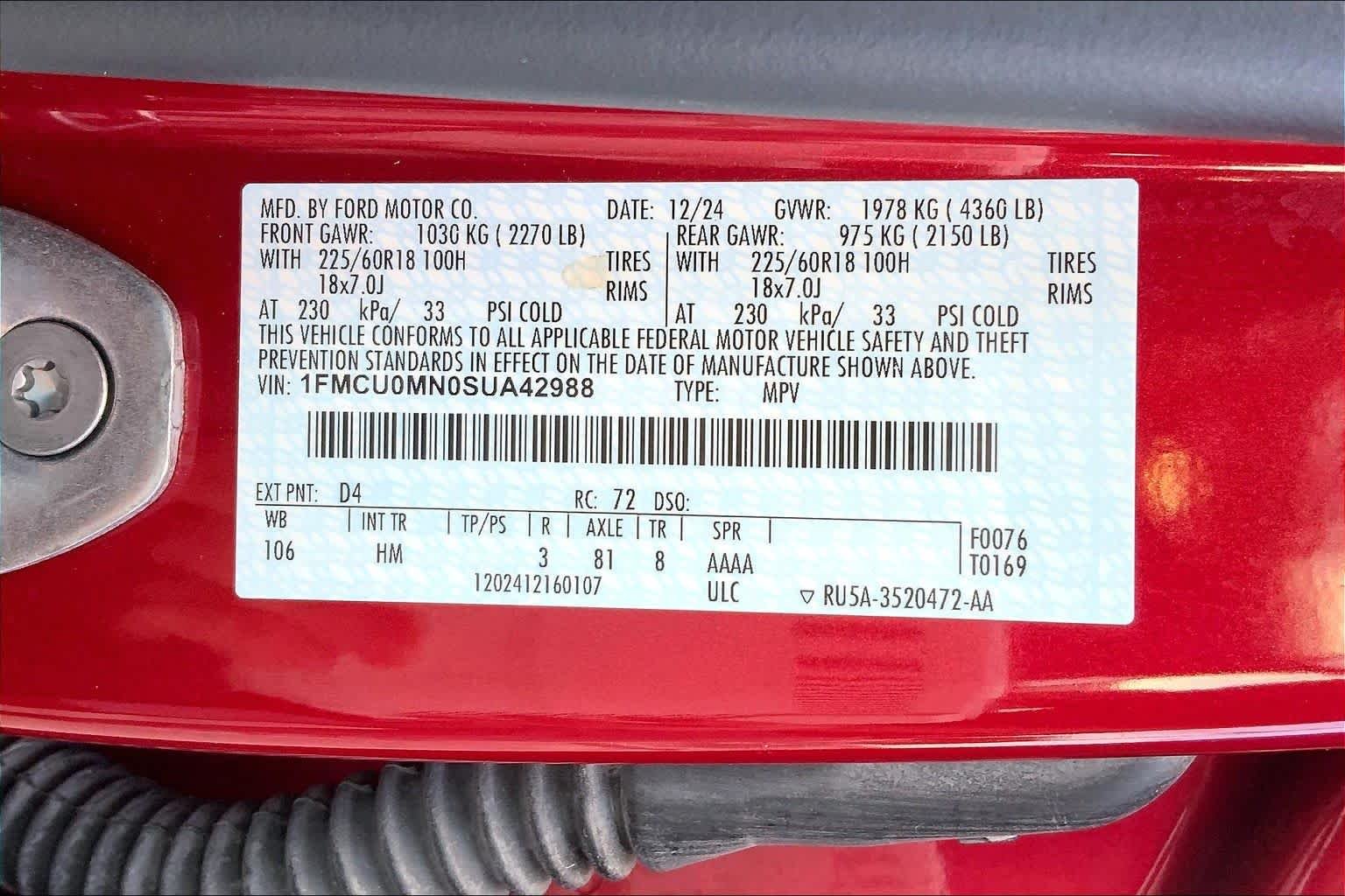 Used 2025 Rapid Red Metallic Tinted Clearcoat Ford ST-Line image 36