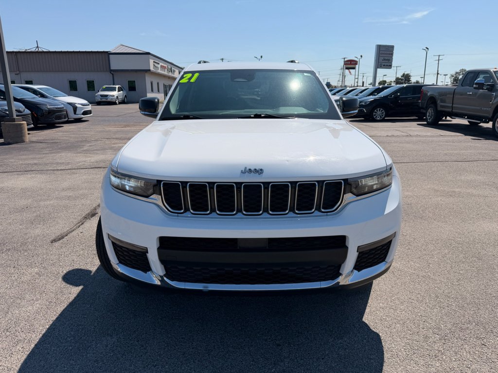 Used 2021 Bright White Clearcoat Jeep Limited image 3