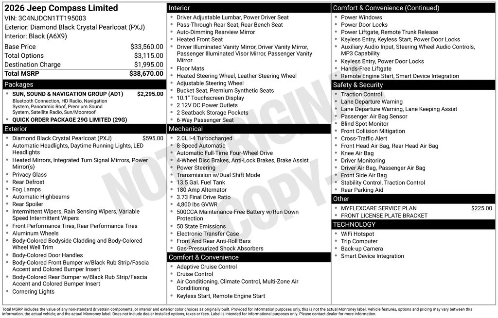 New 2026 Diamond Black Crystal Pearl-Coat Exterior Paint Jeep Limited image 6