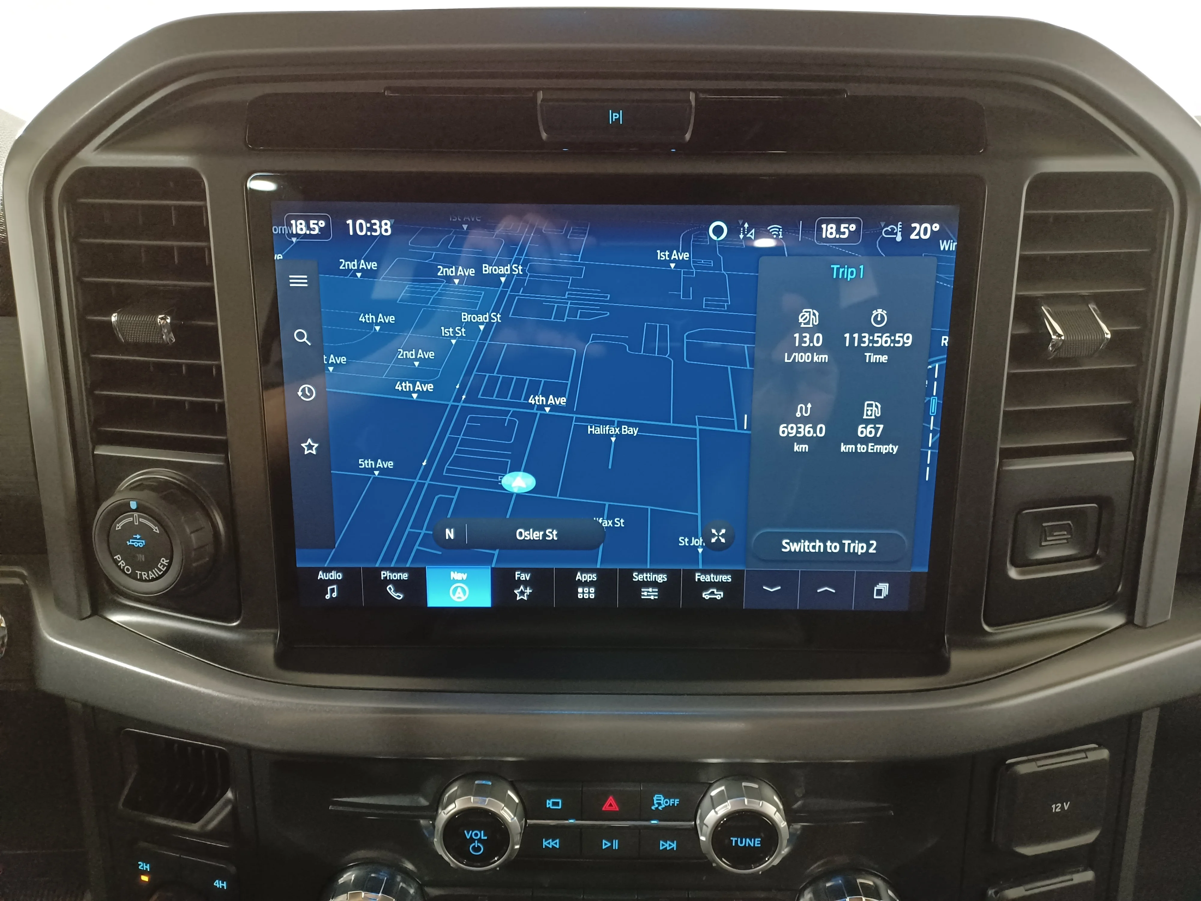 Used 2025 Antimatter Blue Metallic Ford XLT 4WD*Adaptive Cruise | Remote Start | Nav | 360 Cam | Htd Seats | Black Appearance Pkg | Tow Pkg image 15