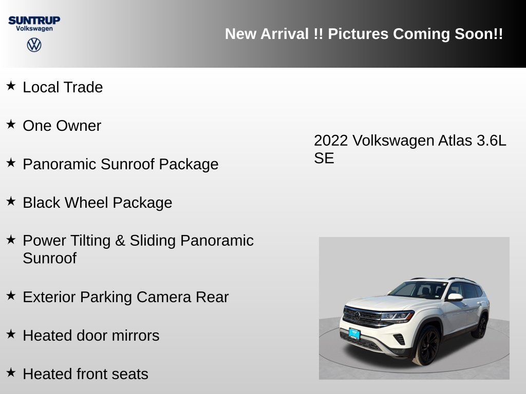 Used 2022 White Volkswagen 3.6L V6 SE w/Technology image 5