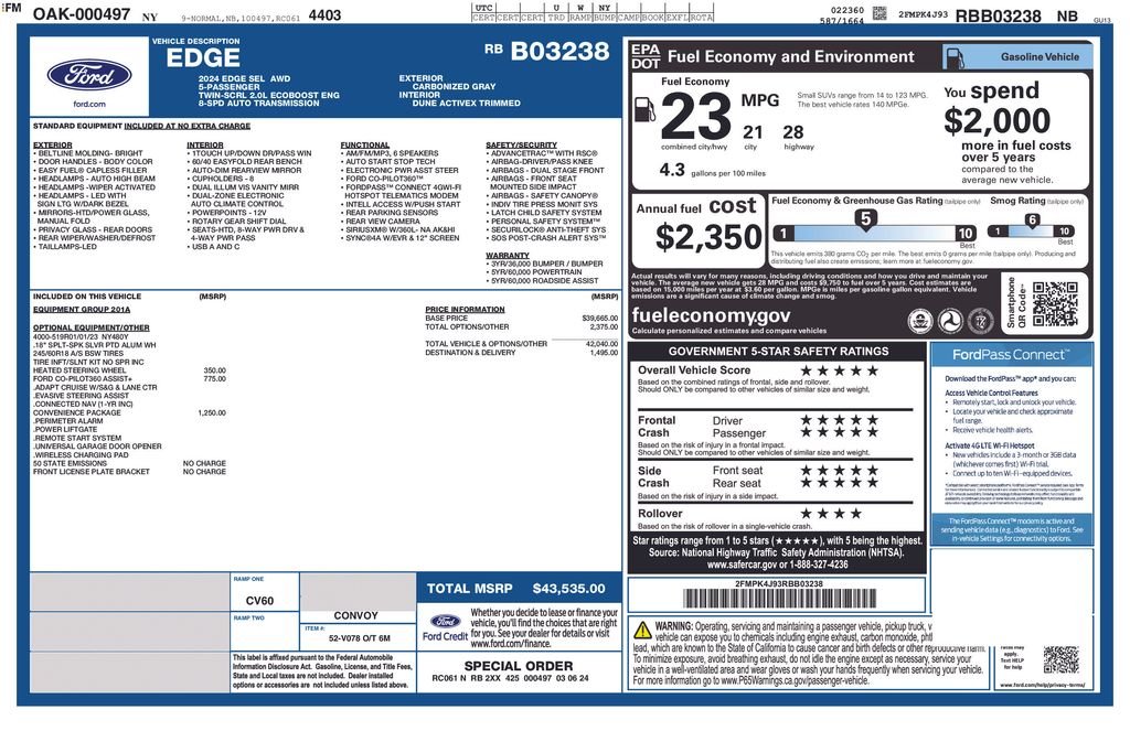 Used 2024 Gray Ford SEL image 4