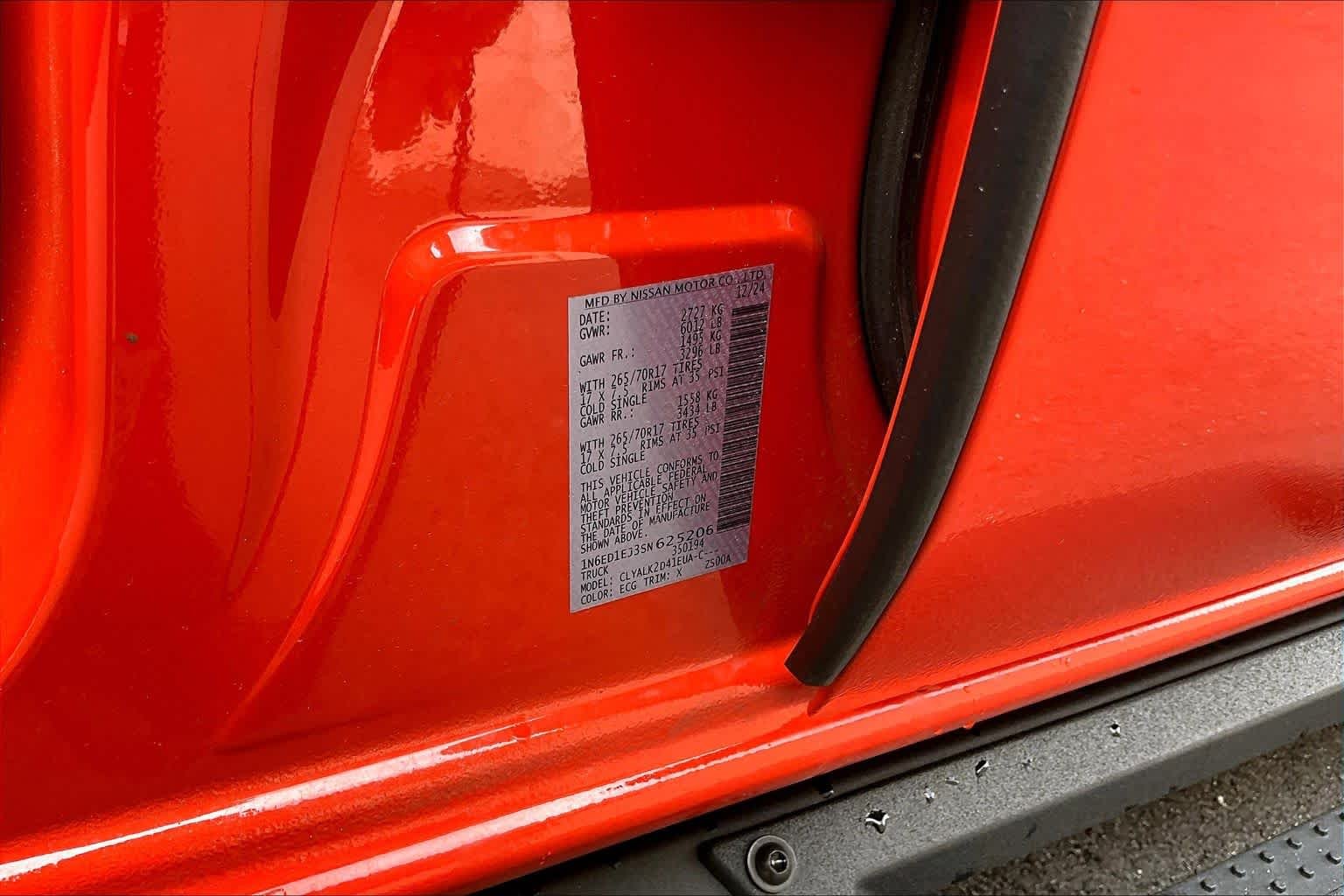 Used 2025 Afterburn Orange Nissan PRO-X image 53