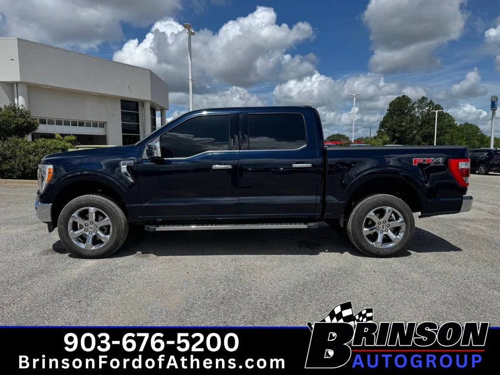 Used 2021 Antimatter Blue Metallic Ford LARIAT image 8