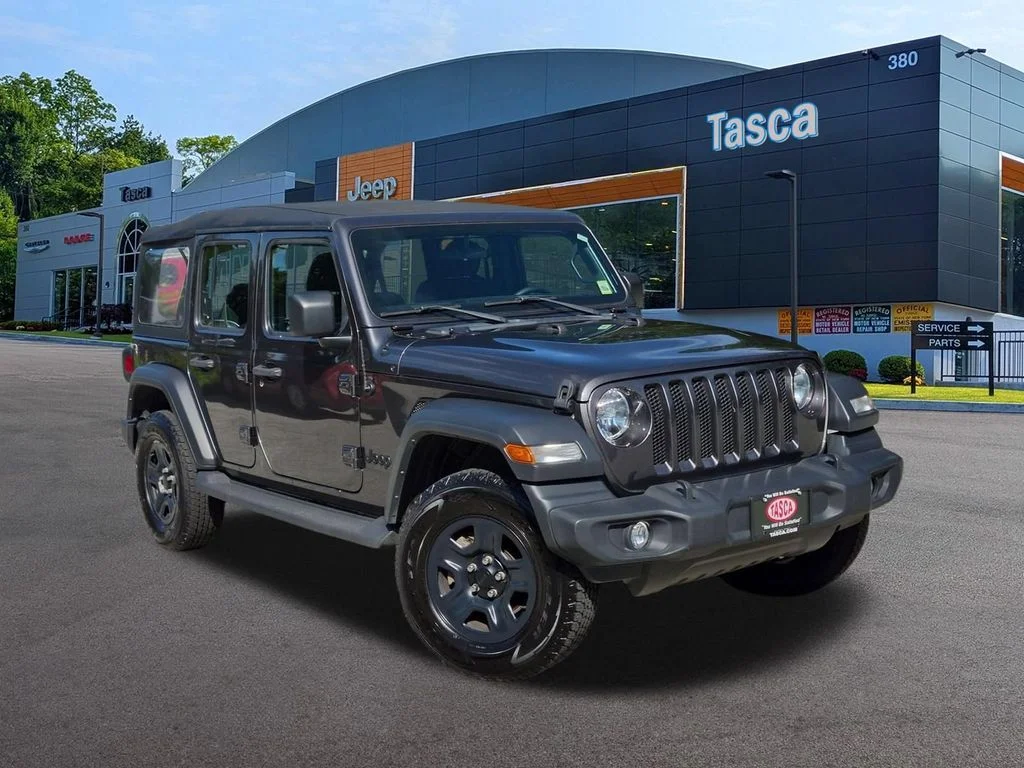 Used 2022 Gray Jeep Unlimited Sport image 1
