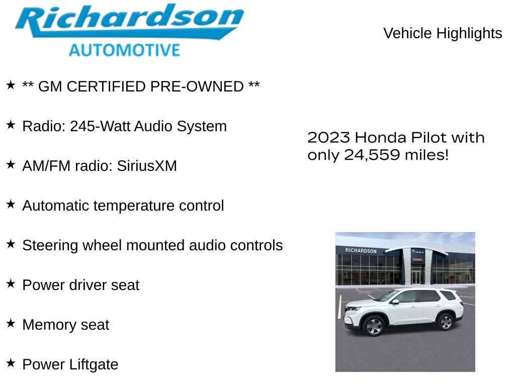 Used 2023 White Honda AWD EX-L 7 Passenger image 10