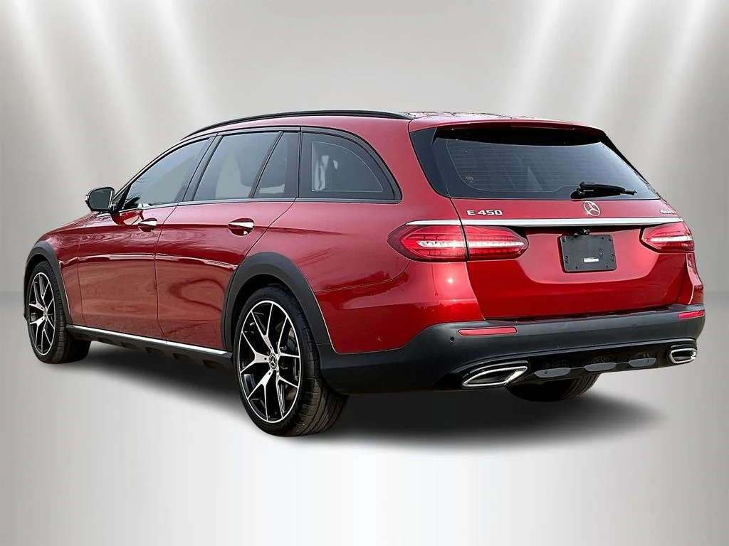 Used 2021 designo Cardinal Red Metallic Mercedes-Benz E 450 image 4
