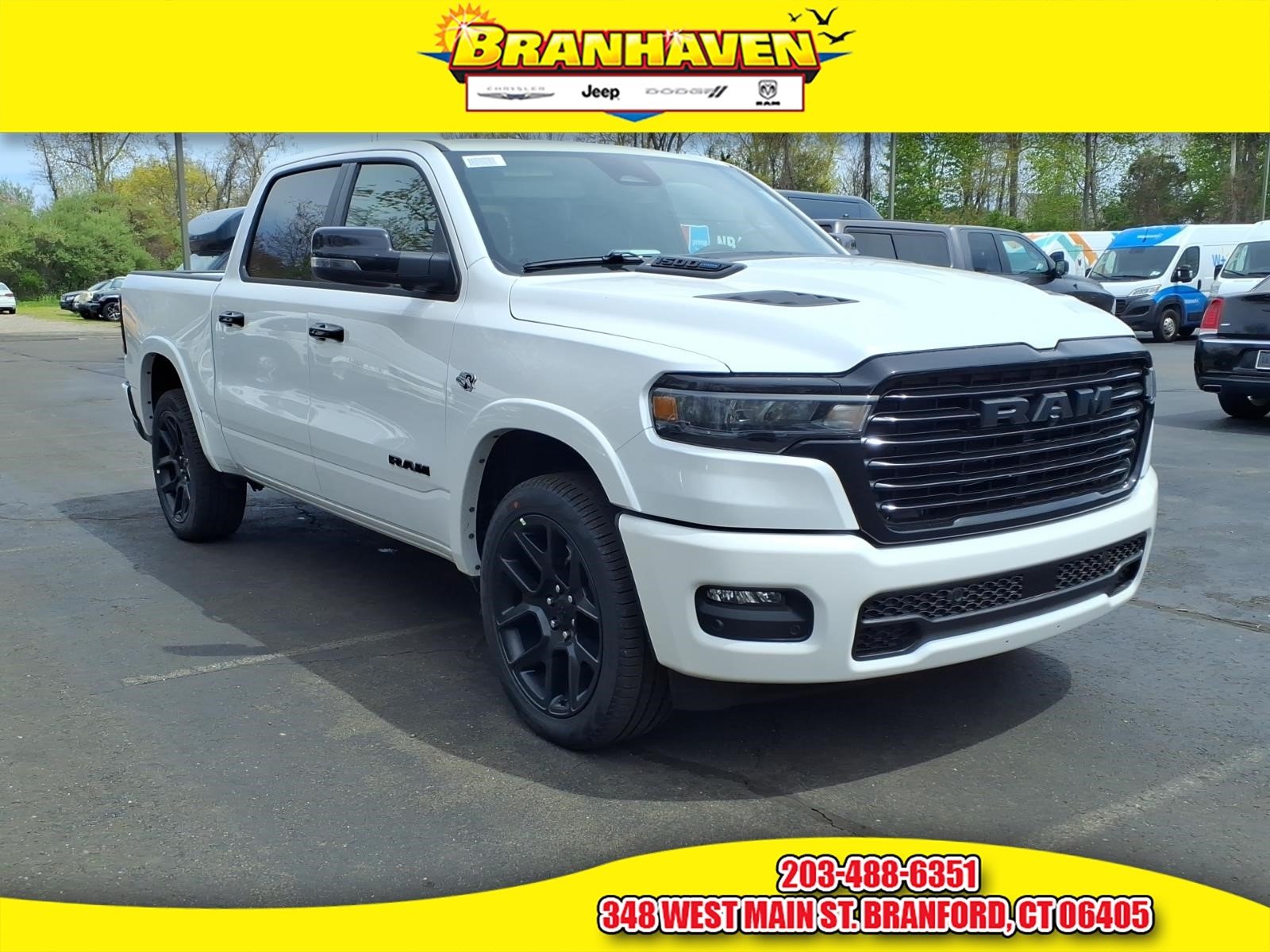 New 2026 Ivory White Tri-Coat Pearl-Coat Exterior Paint RAM Laramie image 1