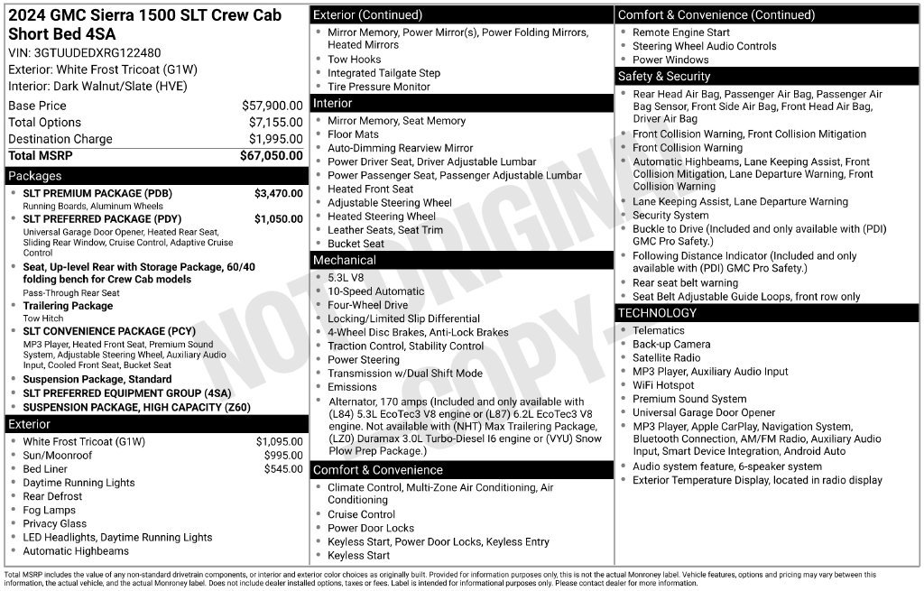Used 2024 White GMC SLT image 24