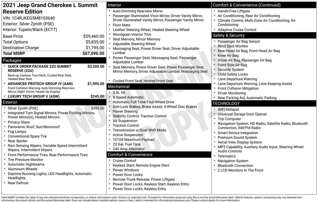 Used 2021 Silver Jeep Summit image 12