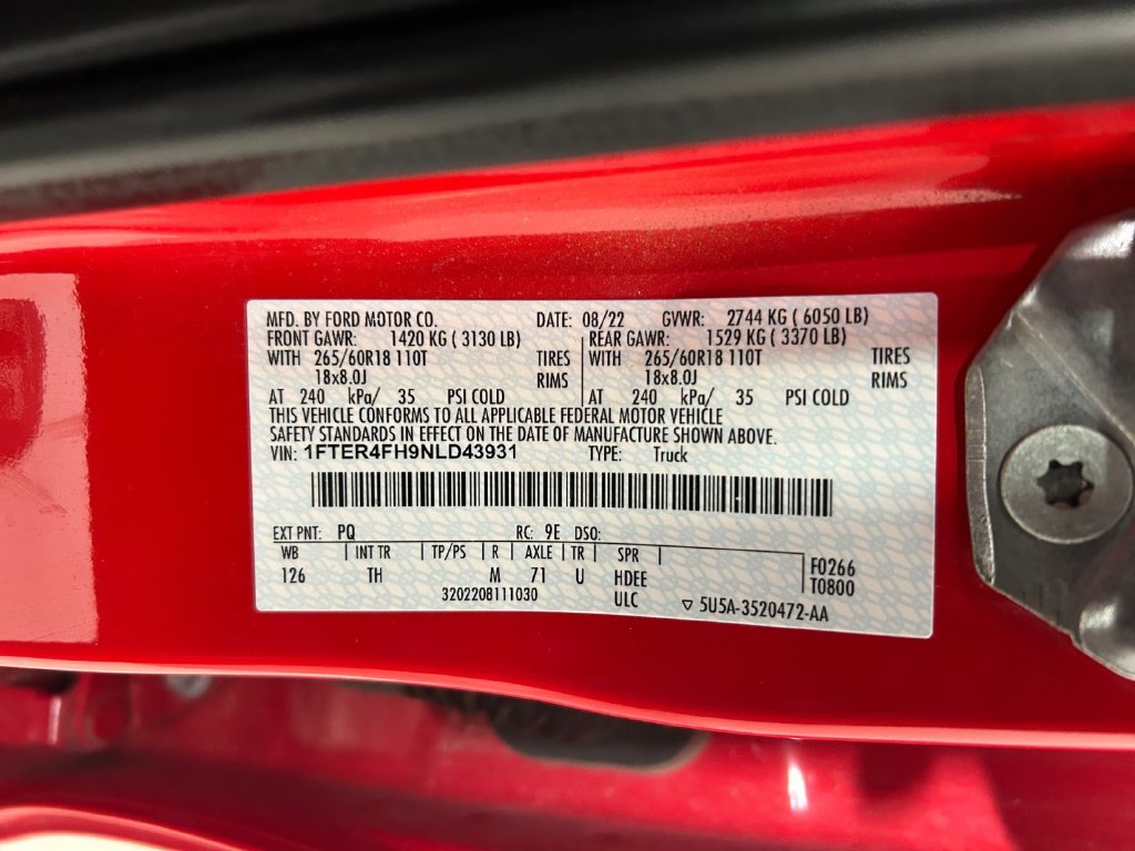 Used 2022 Red Ford XLT image 18