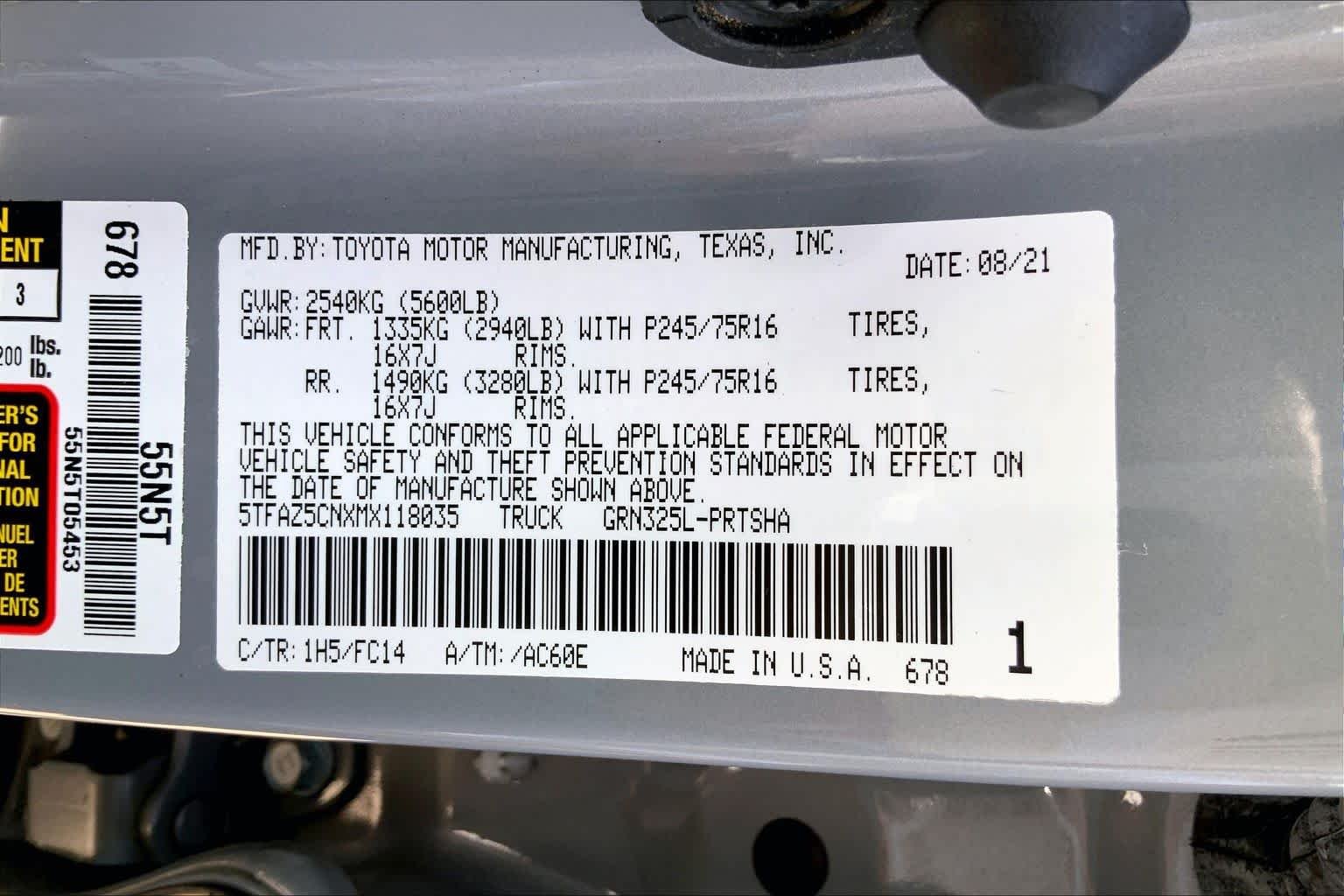 Used 2021 Cement Toyota SR5 image 30