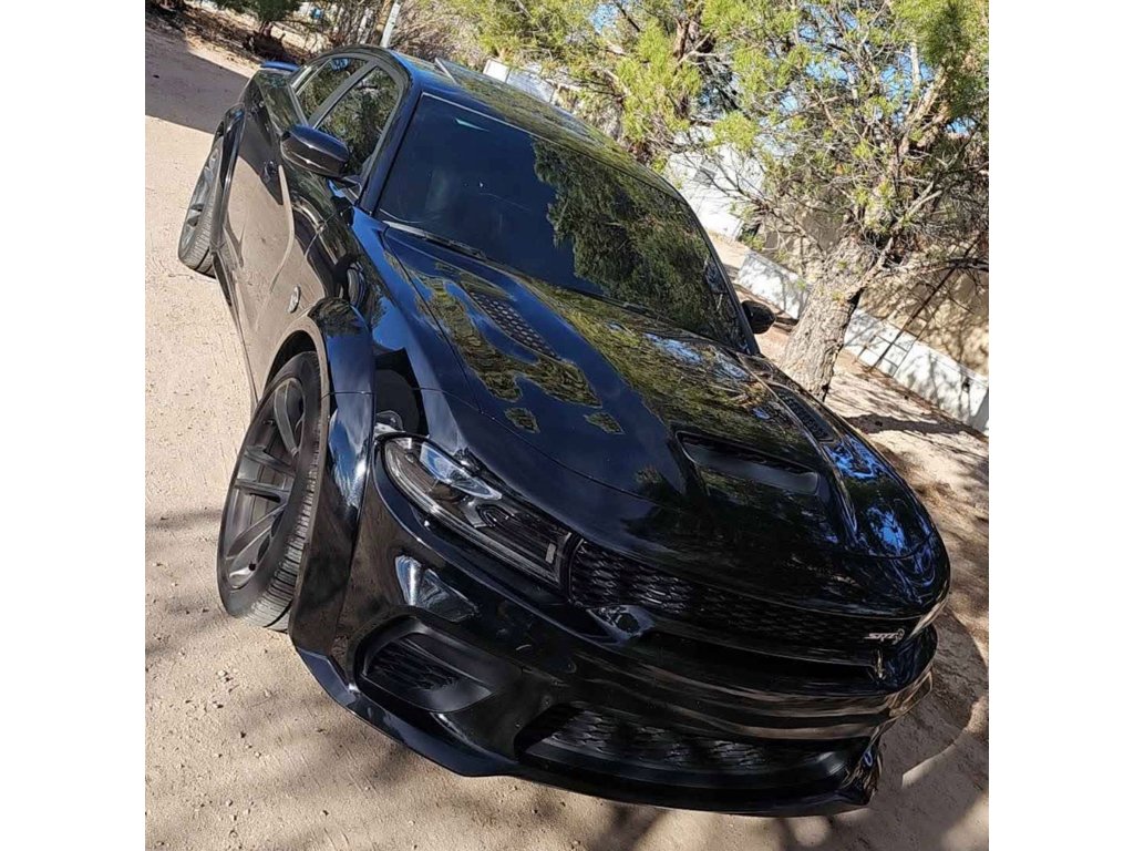 Used 2022 Pitch Black Clearcoat Dodge SRT Hellcat Widebody image 3