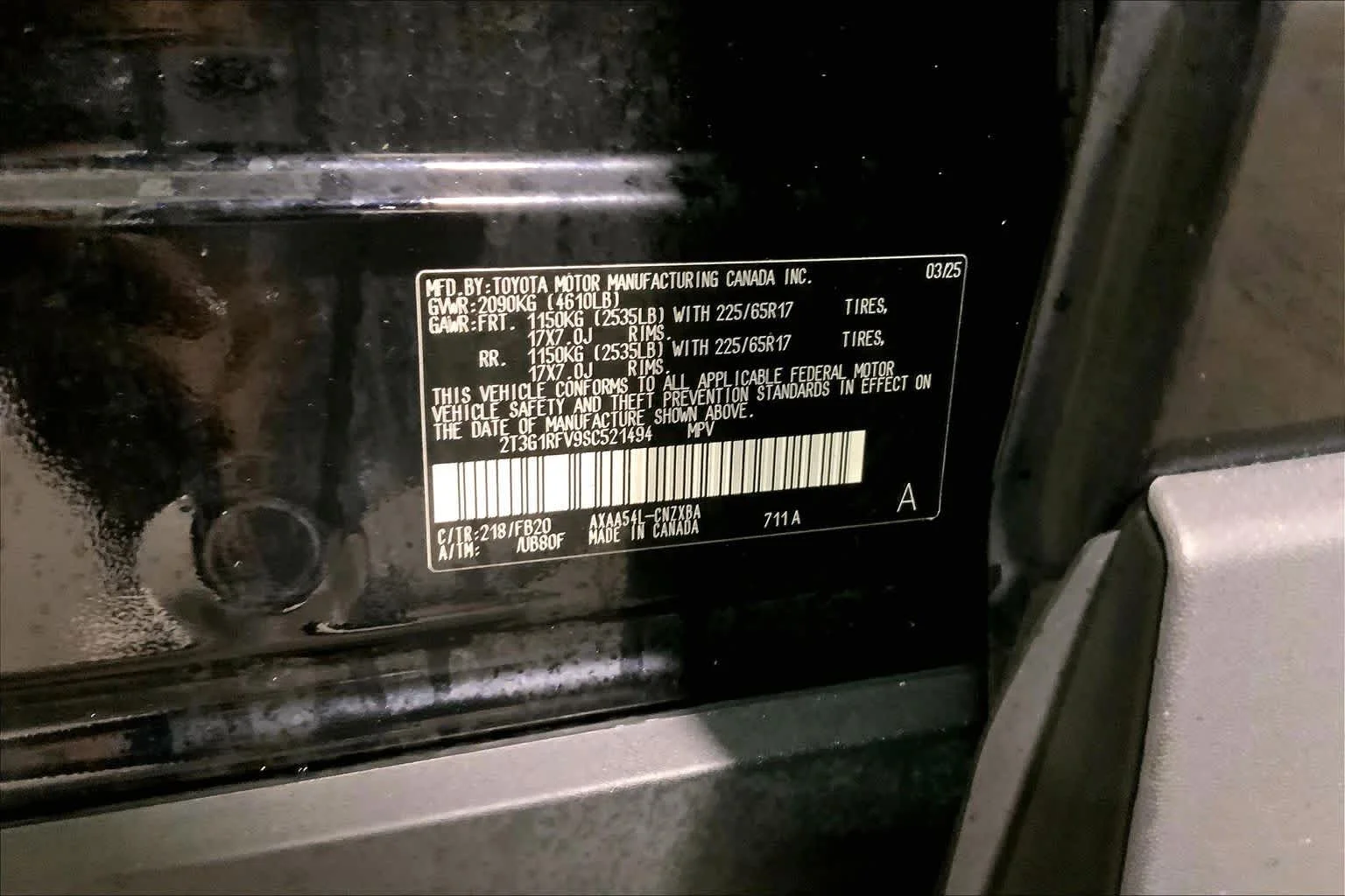 Used 2025 Midnight Black Metallic Toyota LE image 37