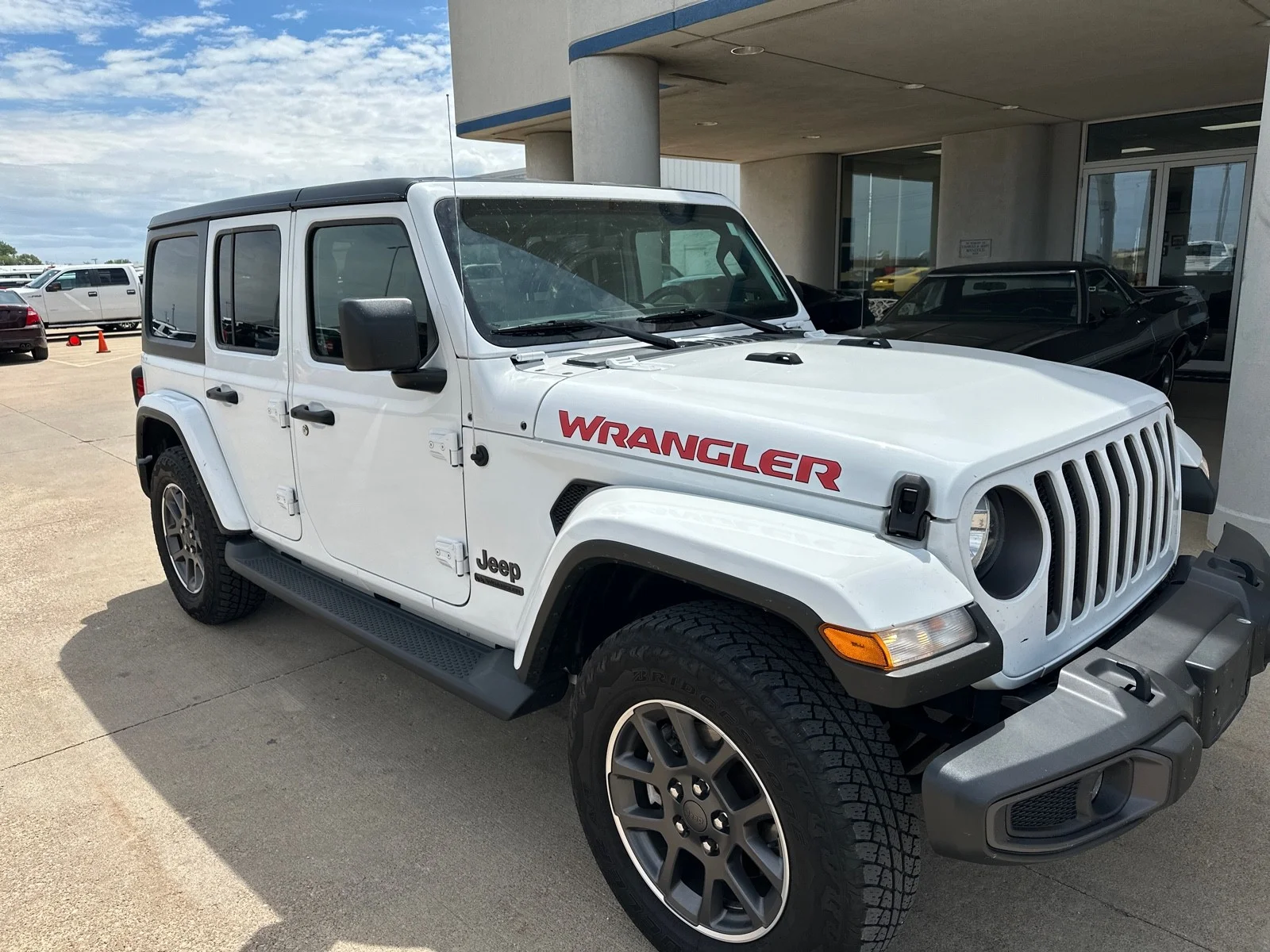 Used 2021 Bright White Clearcoat Jeep Unlimited 80th Anniversary image 4