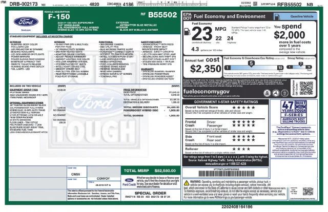 Used 2024 Blue Ford Platinum image 49