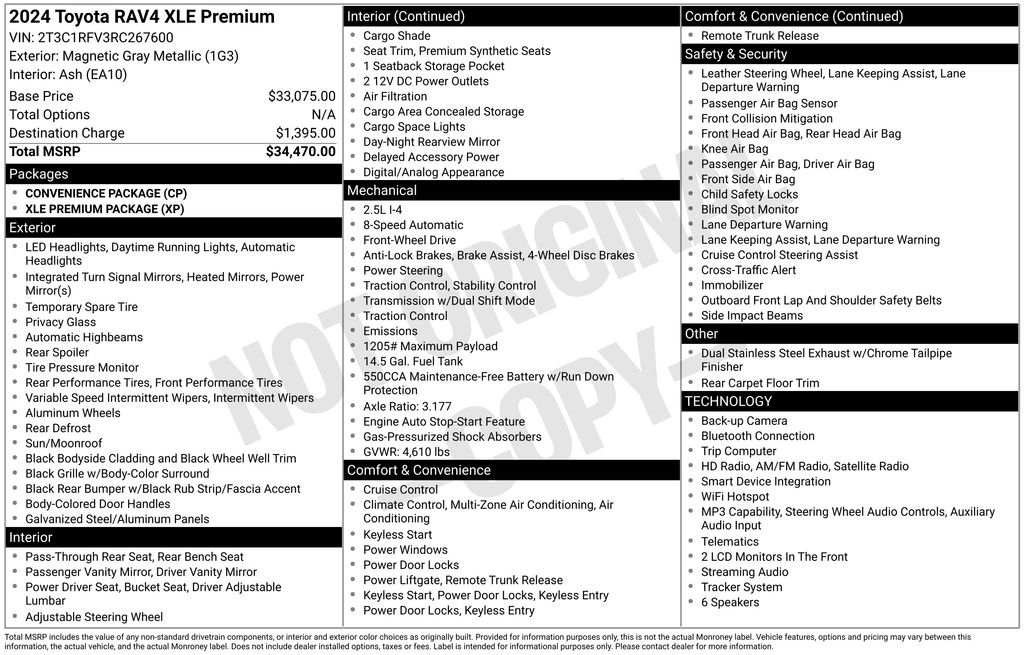 Used 2024 Gray Toyota XLE Premium image 7