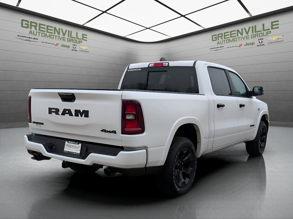 New 2026 Bright White Clear-Coat Exterior Paint RAM Big Horn Night Edition Hemi 4x4 Crew Cab image 8
