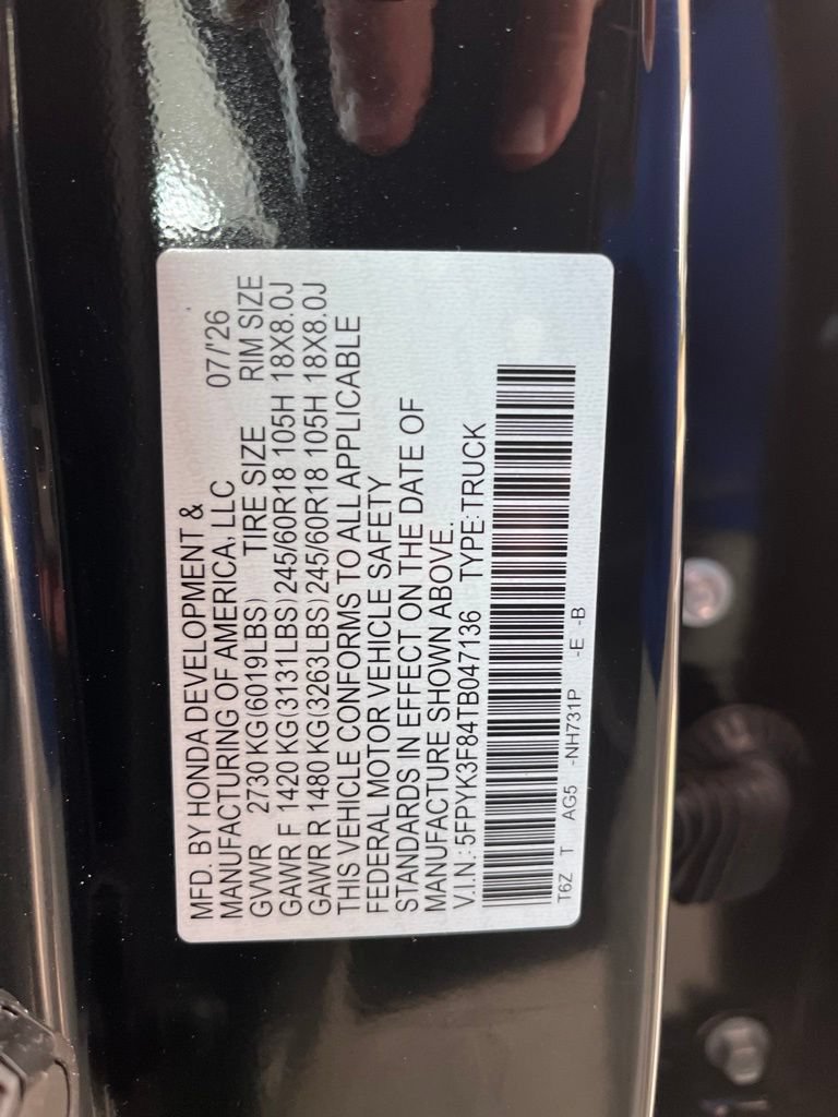 New 2026 Crystal Black Pearl Honda Black Edition image 5