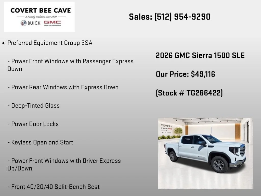 New 2026 Summit White GMC SLE image 7