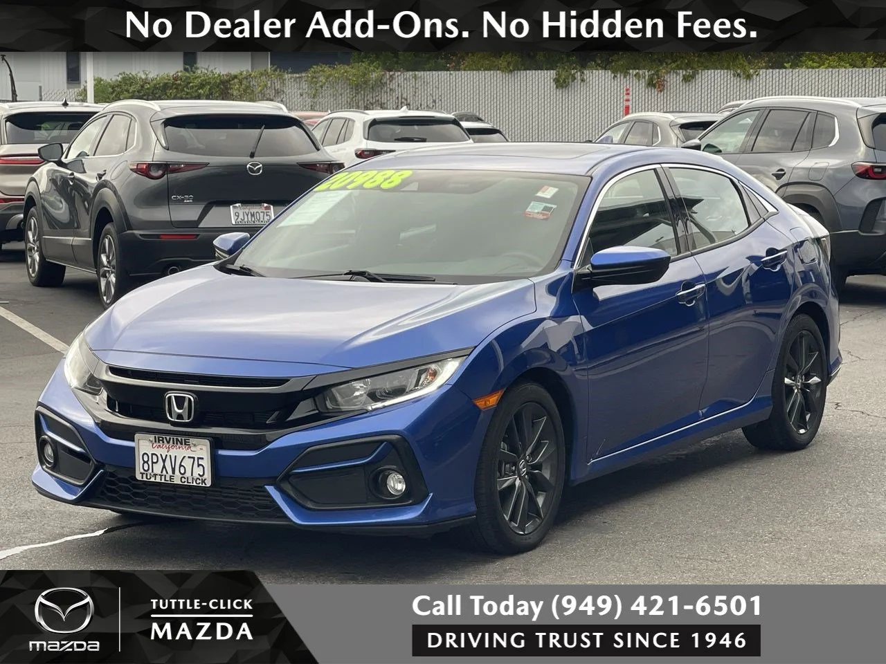 Used 2020 Blue Honda EX image 12