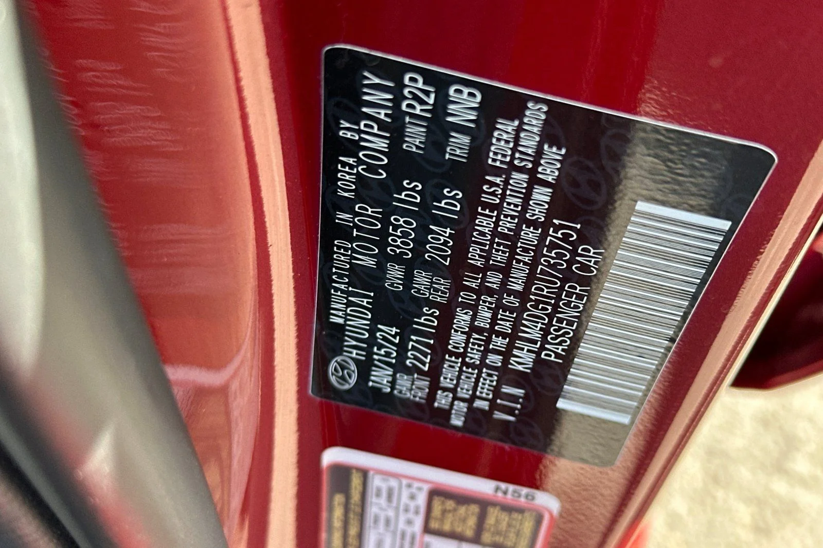 Used 2024 Red Hyundai SEL image 32