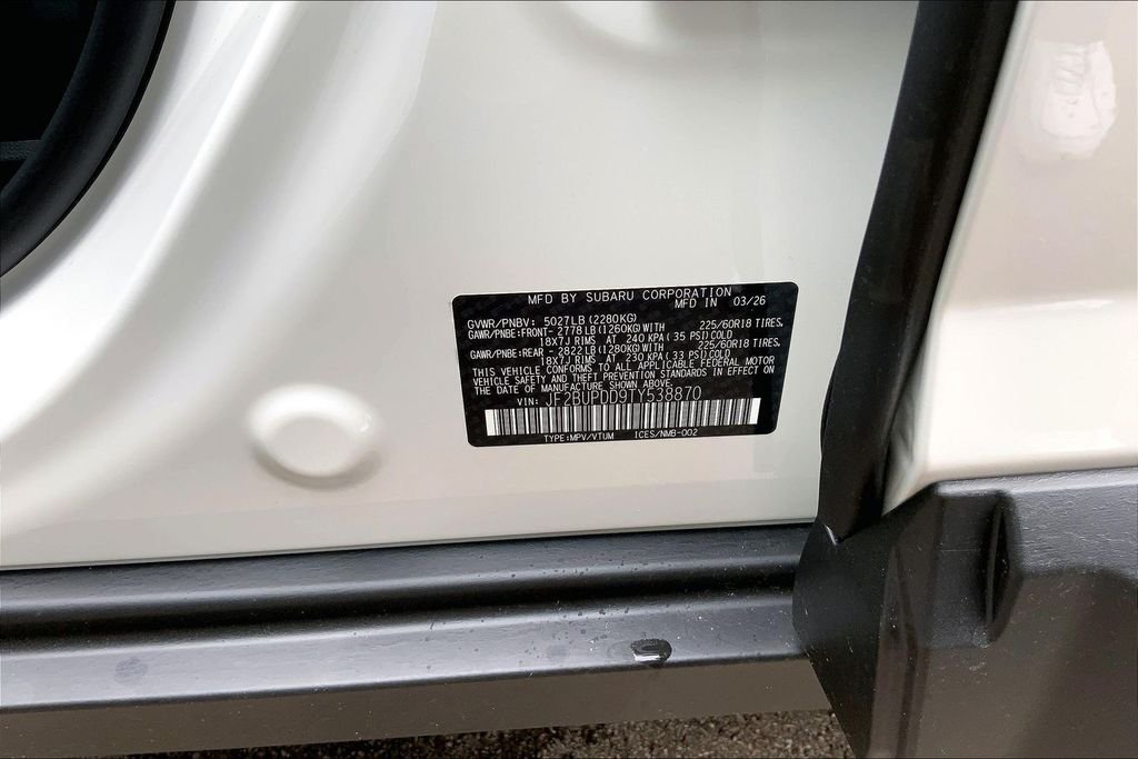 New 2026 CRYSTAL WHITE PEARL Subaru Limited image 14