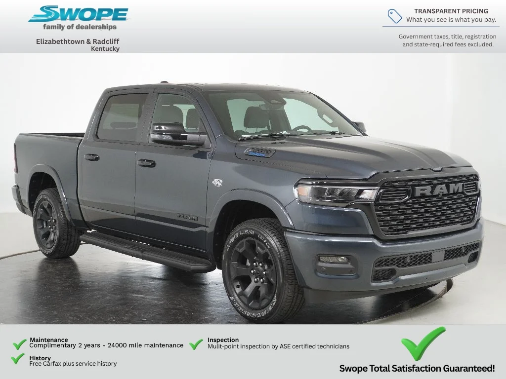 New 2026 Forged Blue Metallic Exterior Paint RAM Big Horn image 1