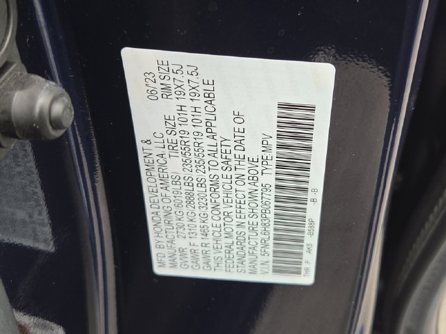 Used 2023 Obsidian Blue Pearl Honda Touring image 7
