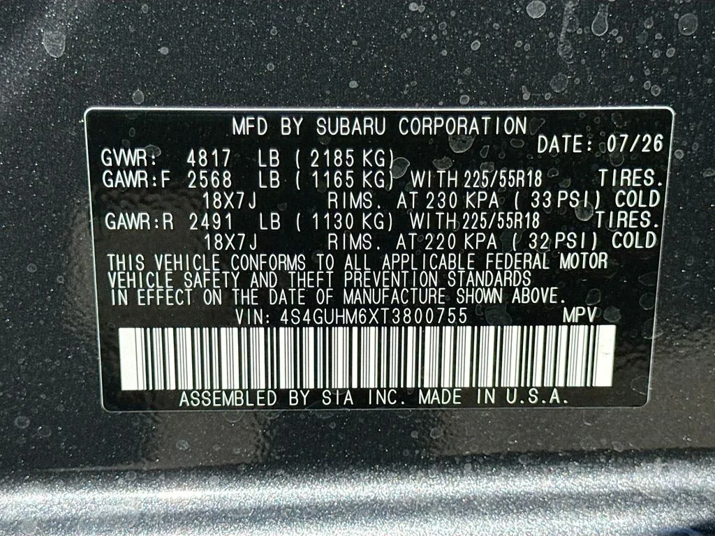 New 2026 Gray Subaru Limited image 40