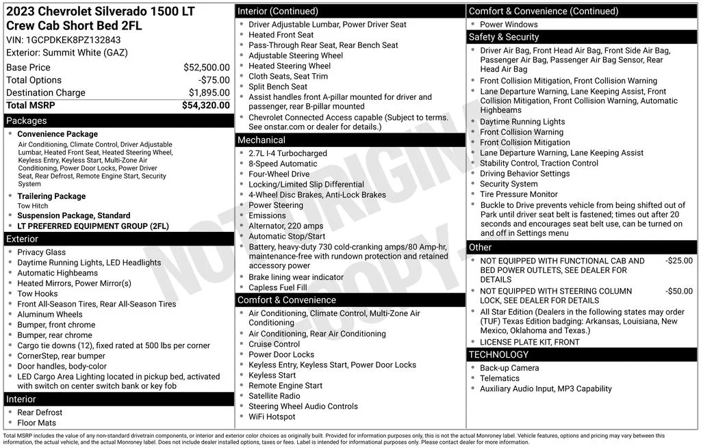 Used 2023 White Chevrolet LT image 16