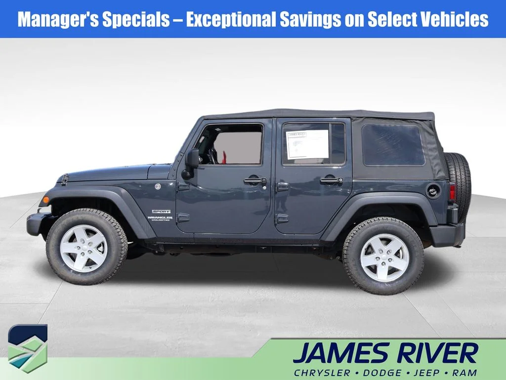 Used 2017 Black Jeep Unlimited Sport image 2