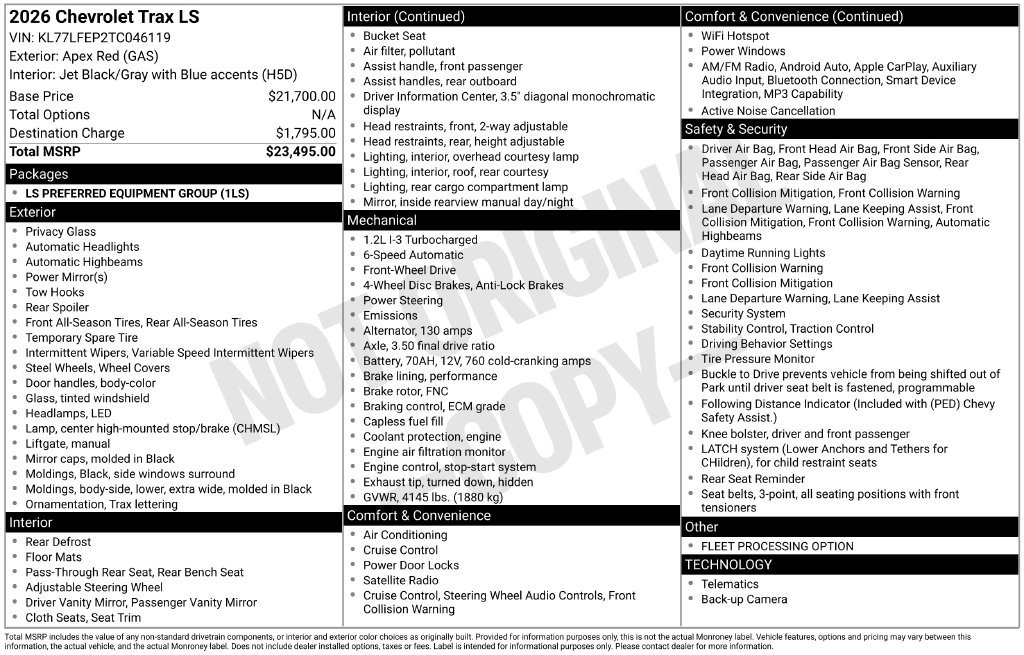 Used 2026 Red Chevrolet LS image 20