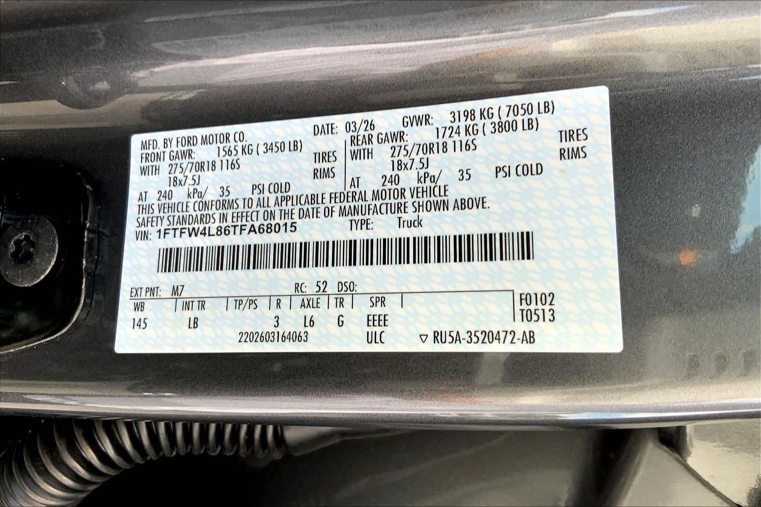 New 2026 M7/CARBONIZED G Ford Tremor image 18