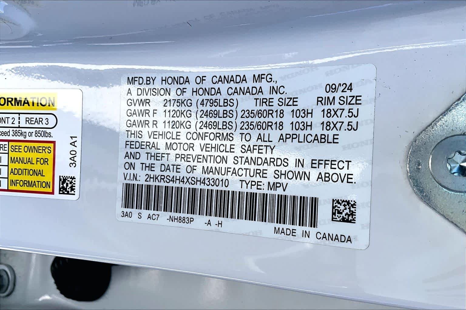 Used 2025 Platinum White Pearl Honda EX image 36