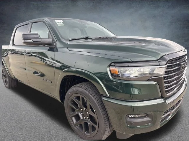 New 2026 Serrano-Green Metallic Exterior Paint RAM Laramie image 3