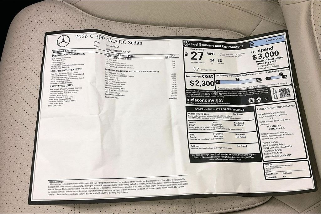 Used 2026  Mercedes-Benz C 300 image 22