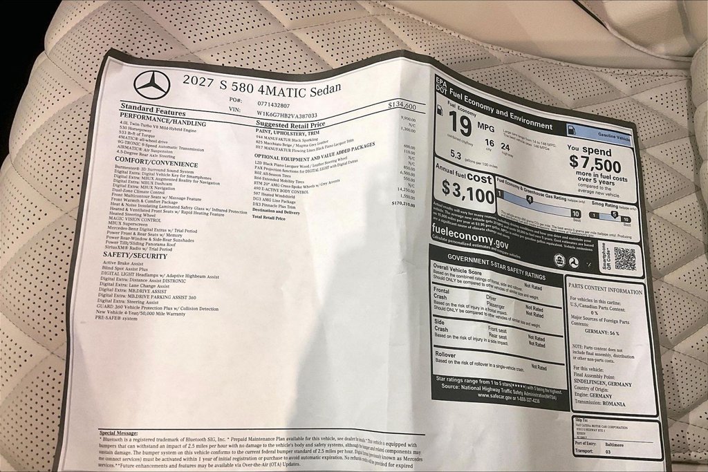 New 2027 MANUFAKTUR Black Sparkling Mercedes-Benz S 580 image 12